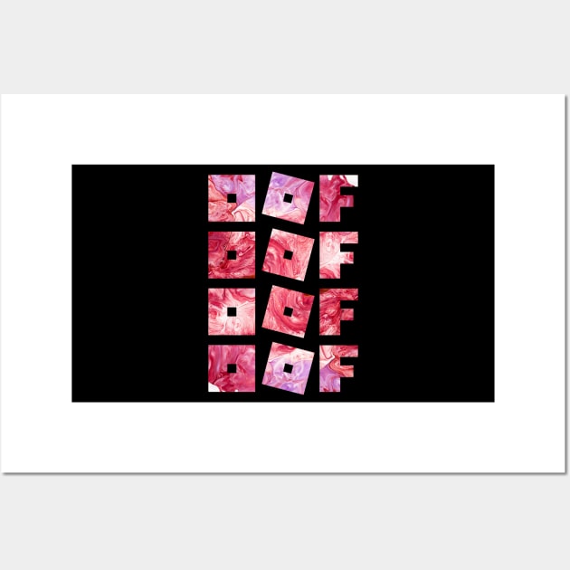 Roblox logo game - Oof (ripetitive - red paint) | gamer Wall Art by Vane22april